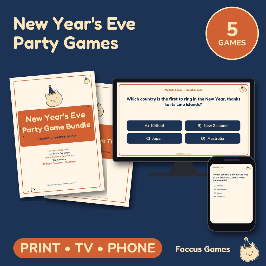 New Year's Eve Party Game Bundle