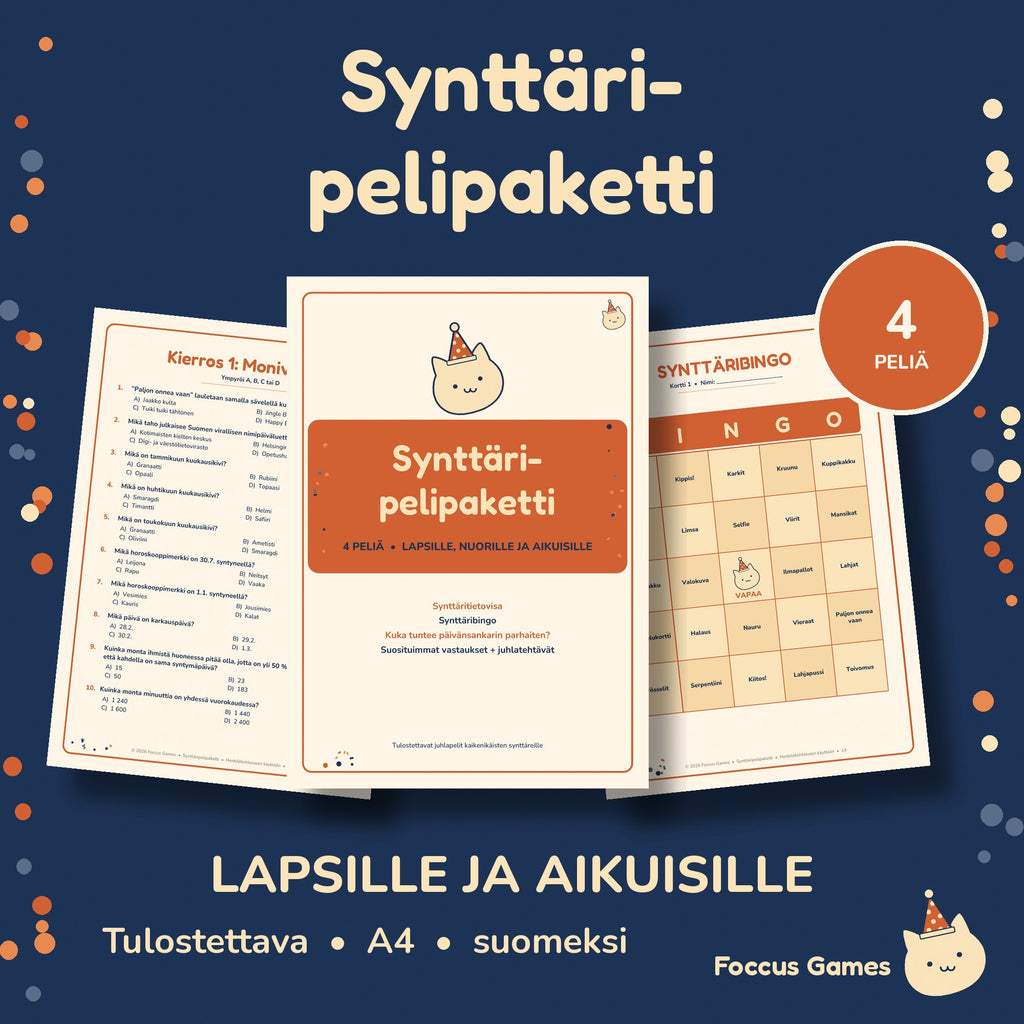 Synttäripelipaketti