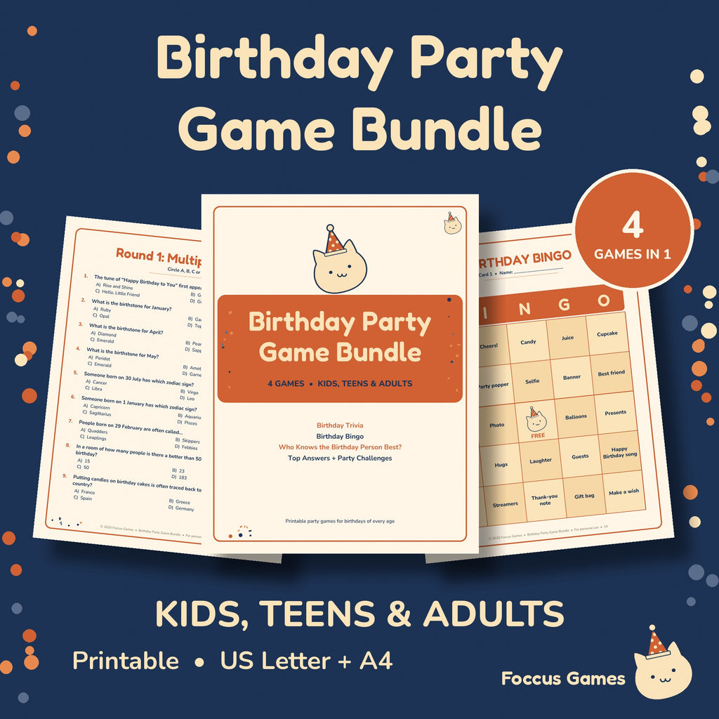 Birthday Party Game Bundle