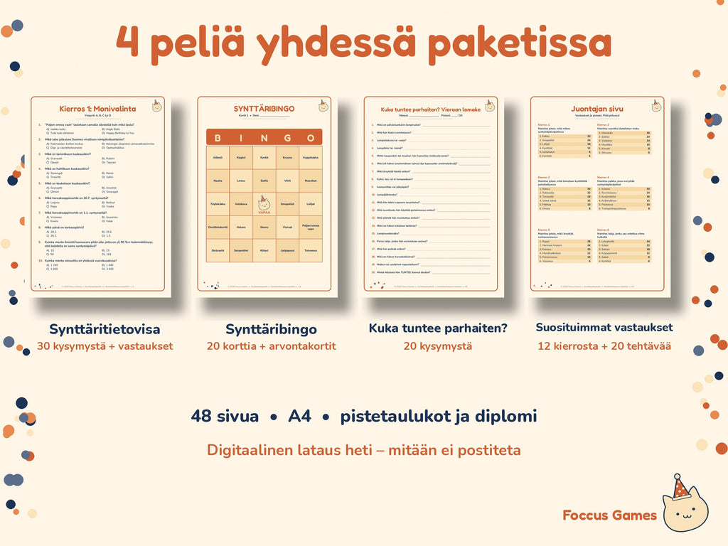 Synttäripelipaketti