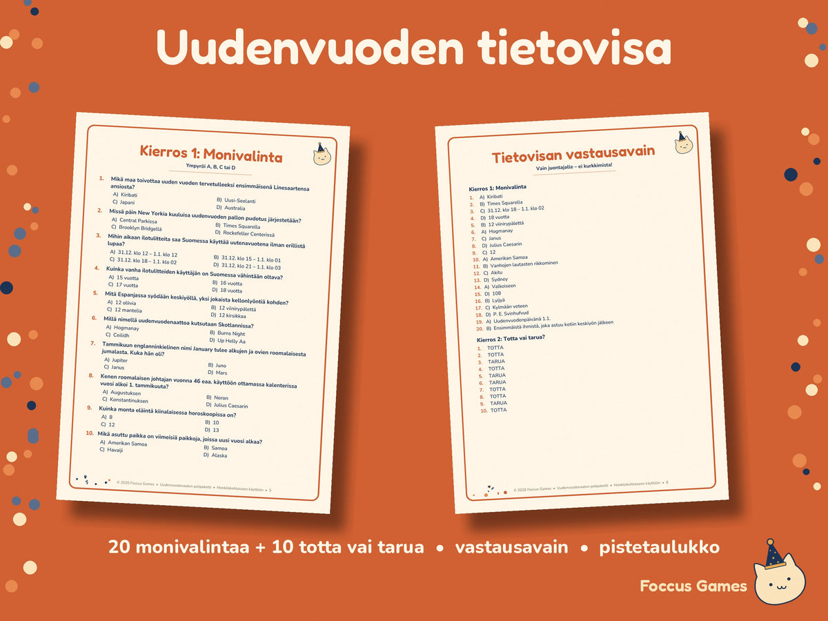 Uudenvuodenaaton pelipaketti
