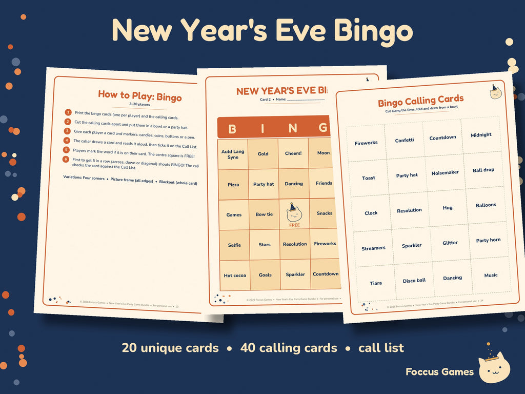 New Year's Eve Party Game Bundle
