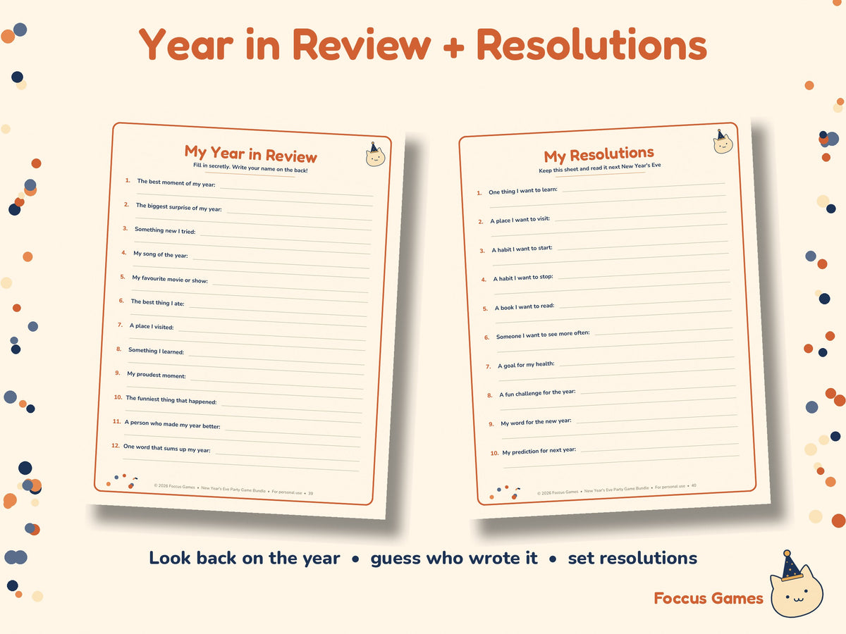 New Year's Eve Party Game Bundle