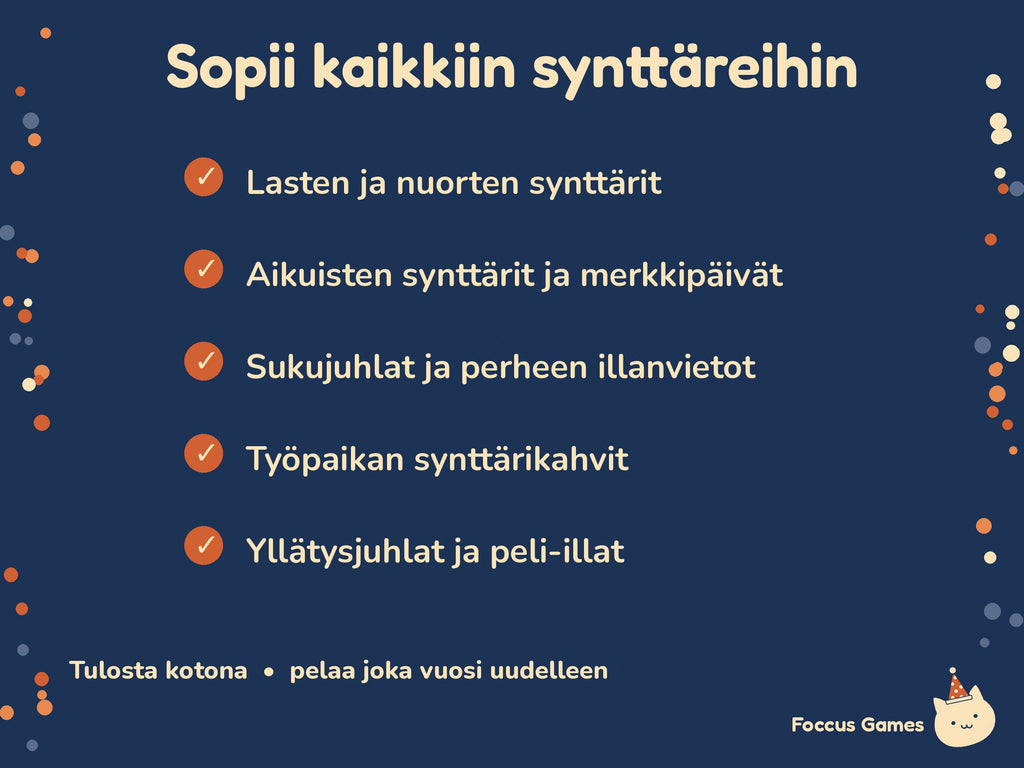 Synttäripelipaketti