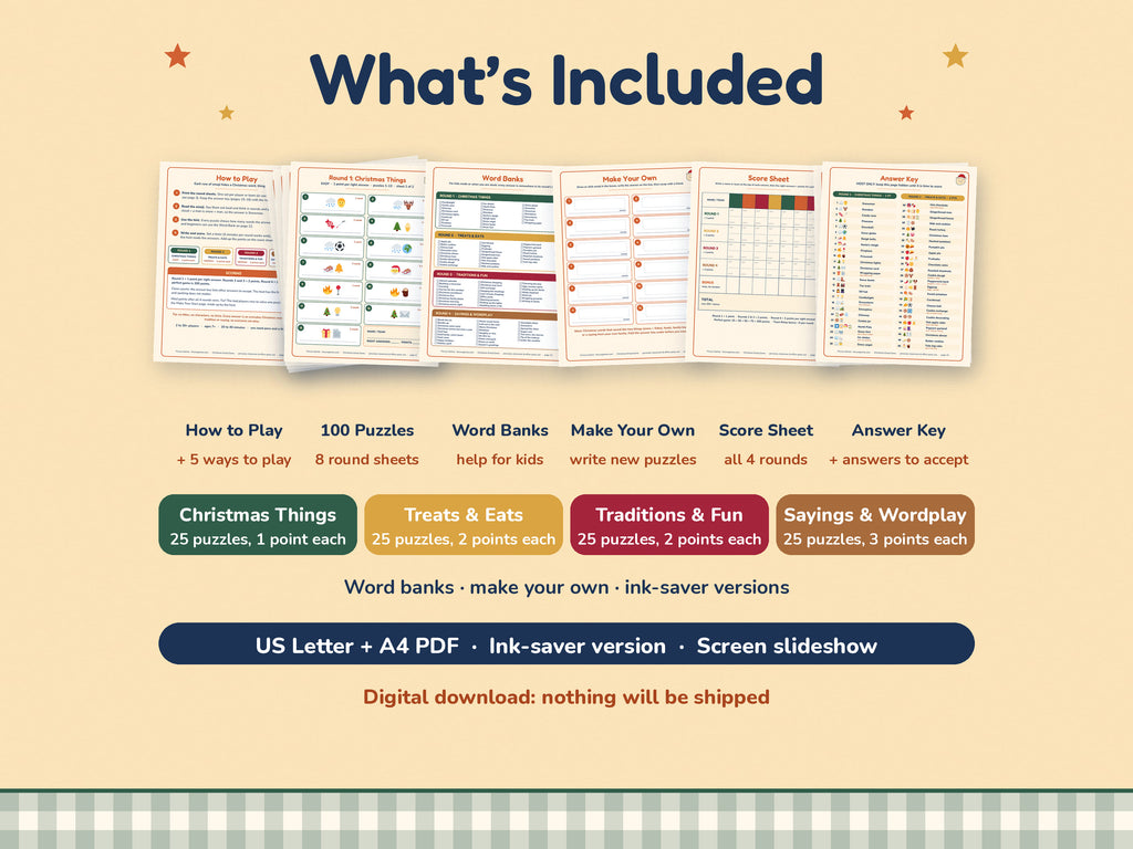 What's included in the Christmas Emoji Game
