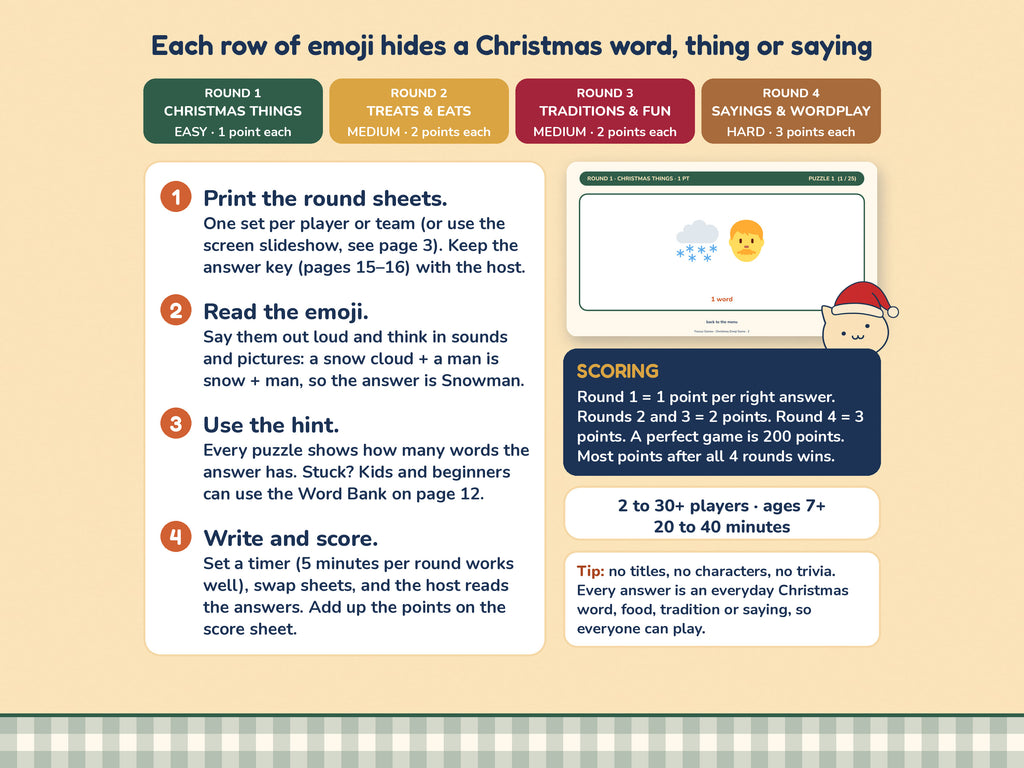 How to play the Christmas Emoji Game
