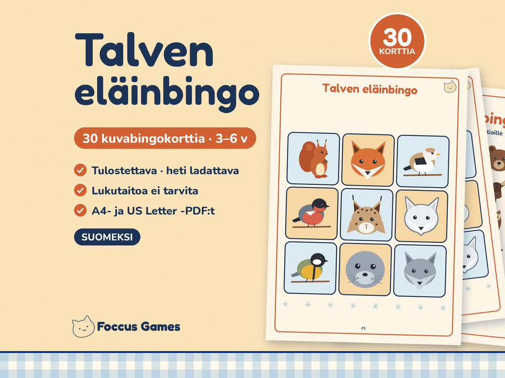 Talven eläinbingo