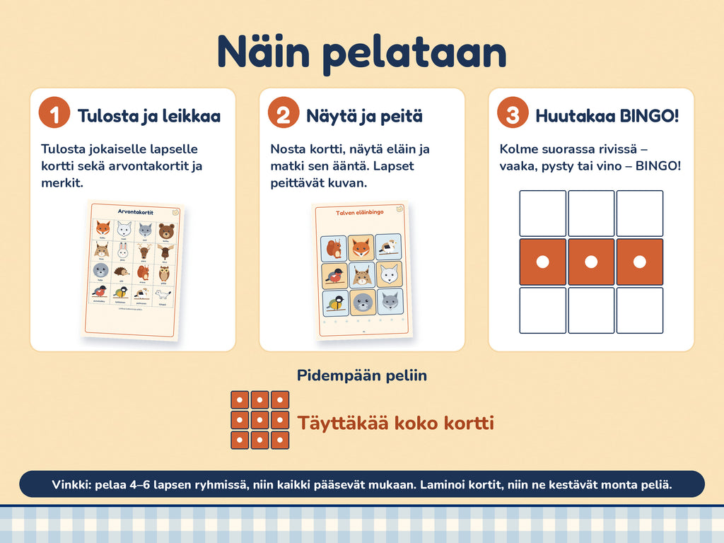 Talven eläinbingo